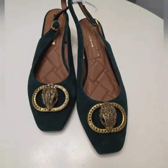 KURT GEIGER LONDON Chelsea Suede Slingback Pumps Size 10 - Picture 1 of 6